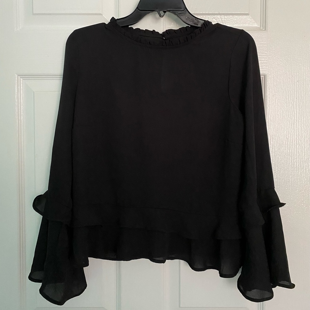 Black Haute Monde Blouse - Size Small